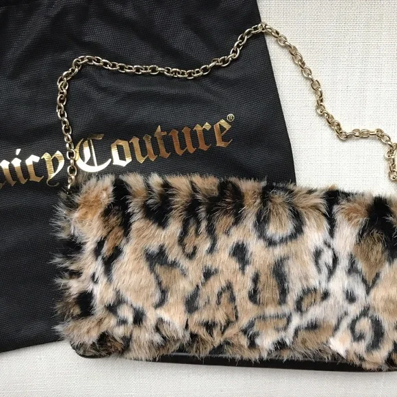 💜Juicy Couture Faux Fur Leopard Clutch 2 for $20! - Picture 7 of 12